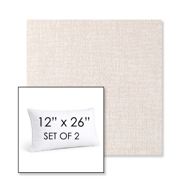 Picture of Abstraction Parchment | Set of 2 | 12" X 26" Sunbrella Outdoor Throw Pillows with Premium Inserts