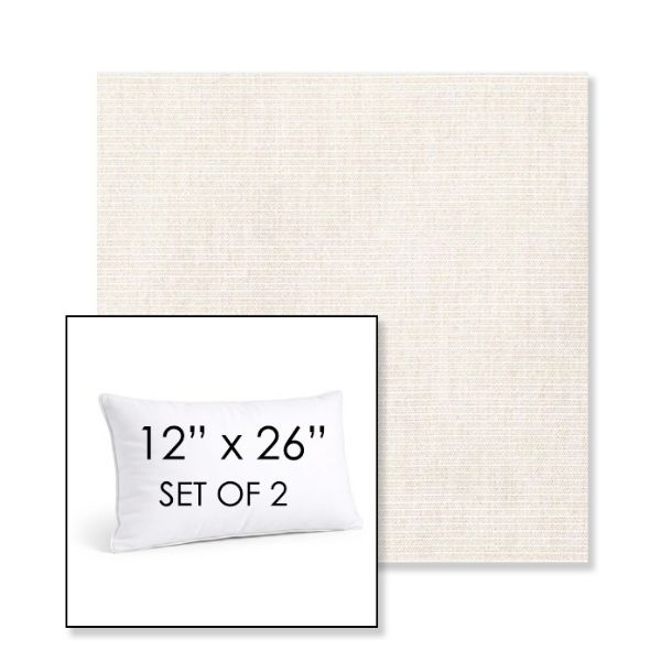 Picture of Ambrose Linen | Set of 2 | 12" X 26" Sunbrella Outdoor Throw Pillows with Premium Inserts