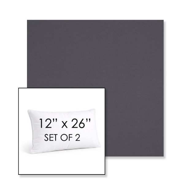 Picture of Canvas Ardoise | Set of 2 | 12" X 26" Sunbrella Outdoor Throw Pillows with Premium Inserts
