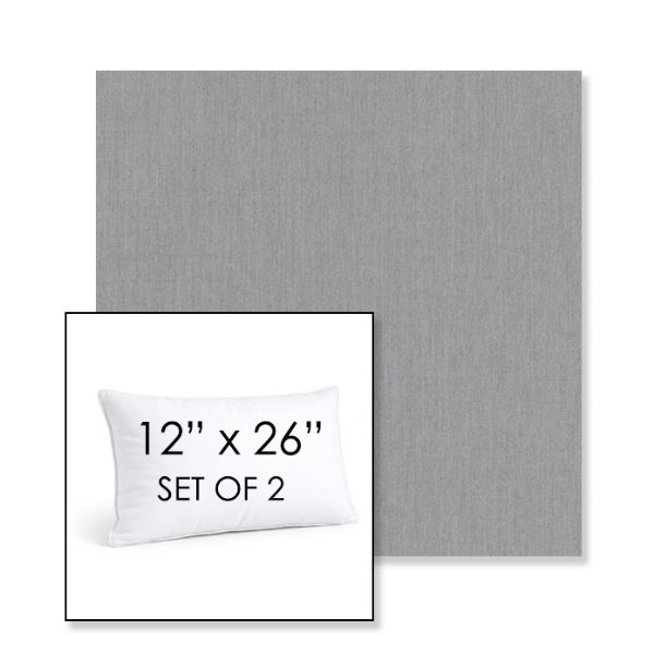 Picture of Canvas Lead Chine | Set of 2 | 12" X 26" Sunbrella Outdoor Throw Pillows with Premium Inserts