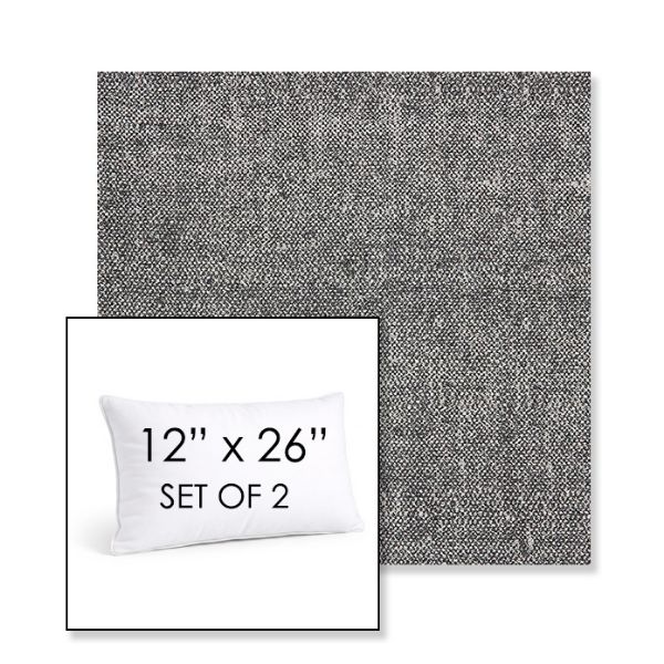 Picture of Chartres Granite | Set of 2 | 12" X 26" Sunbrella Outdoor Throw Pillows with Premium Inserts