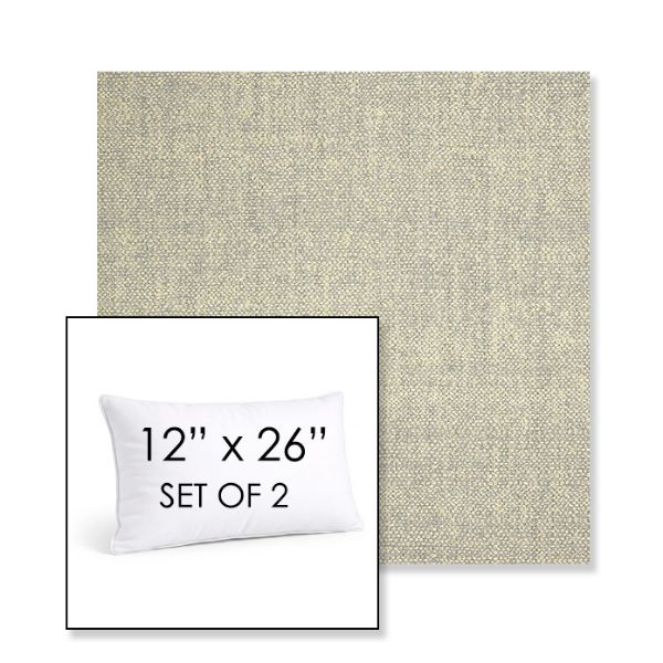 Picture of Chartres Pebble | Set of 2 | 12" X 26" Sunbrella Outdoor Throw Pillows with Premium Inserts