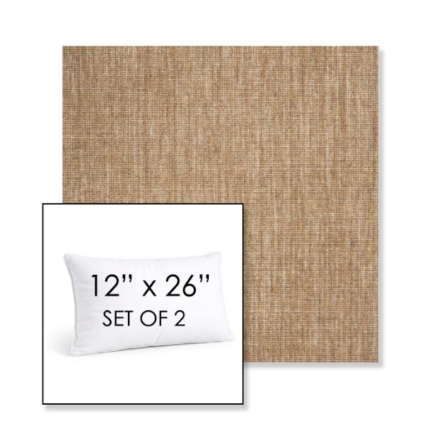 Picture of Crush Camel | Set of 2 | 12" X 26" Sunbrella Outdoor Throw Pillows with Premium Inserts