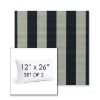Picture of Expressive Mist | Set of 2 | 12" X 26" Sunbrella Outdoor Throw Pillows with Premium Inserts