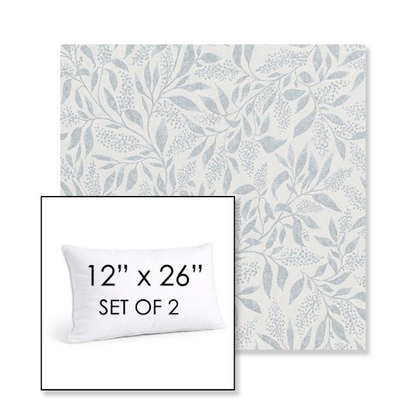 Picture of Exquisite Mist | Set of 2 | 12" X 26" Sunbrella Outdoor Throw Pillows with Premium Inserts