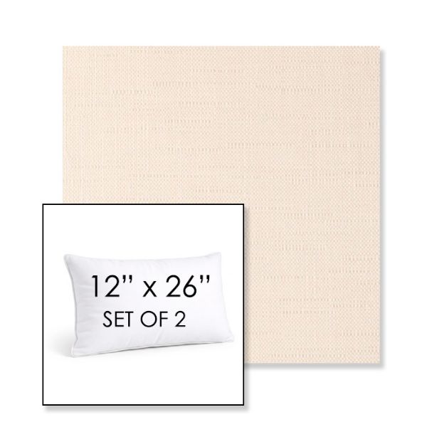 Picture of Willa Cream | Set of 2 | 12" X 26" Sunbrella Outdoor Throw Pillows with Premium Inserts