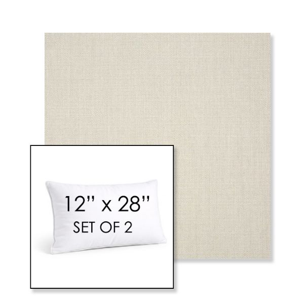 Picture of Canvas Cloud | Set of 2 | 12" X 28" Sunbrella Outdoor Throw Pillows with Premium Inserts