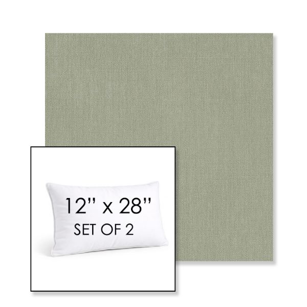 Picture of Canvas Seasalt | Set of 2 | 12" X 28" Sunbrella Outdoor Throw Pillows with Premium Inserts