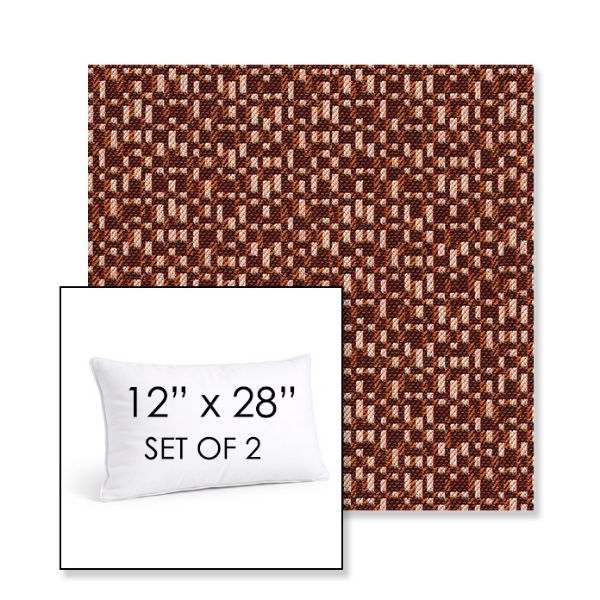 Picture of Carat Grenat | Set of 2 | 12" X 28" Sunbrella Outdoor Throw Pillows with Premium Inserts
