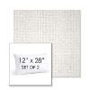 Picture of Dumont Snow | Set of 2 | 12" X 28" Sunbrella Outdoor Throw Pillows with Premium Inserts