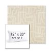 Picture of Escher Alabaster | Set of 2 | 12" X 28" Sunbrella Outdoor Throw Pillows with Premium Inserts