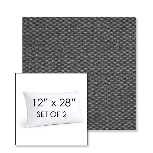 Picture of Idol Slate | Set of 2 | 12" X 28" Sunbrella Outdoor Throw Pillows with Premium Inserts