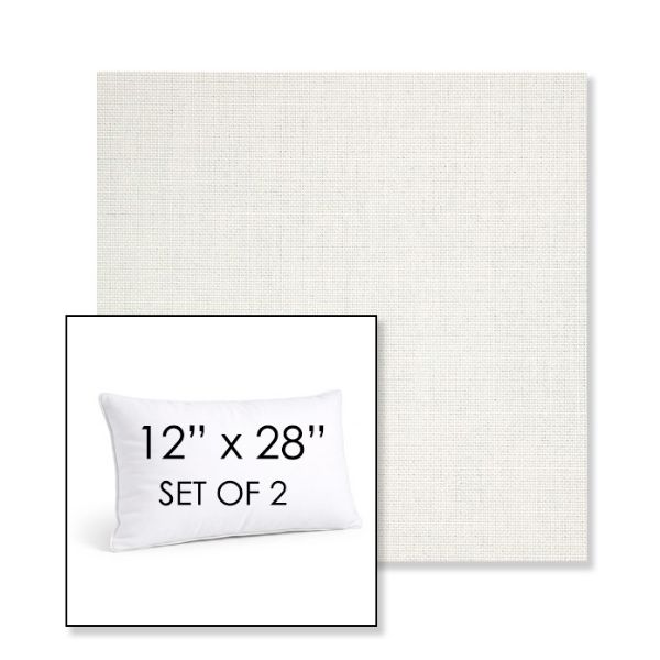 Picture of Idol Snow | Set of 2 | 12" X 28" Sunbrella Outdoor Throw Pillows with Premium Inserts