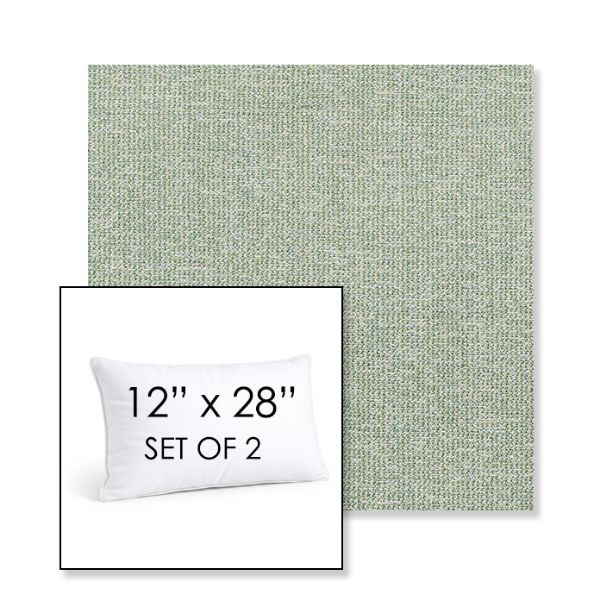 Picture of Kismet Moss | Set of 2 | 12" X 28" Sunbrella Outdoor Throw Pillows with Premium Inserts