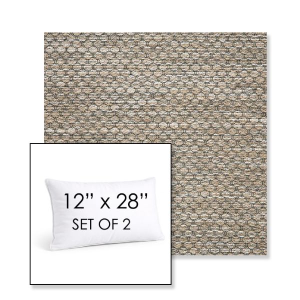 Picture of Litchfield Pebble | Set of 2 | 12" X 28" Sunbrella Outdoor Throw Pillows with Premium Inserts