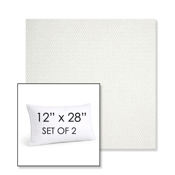 Picture of Pique Salt | Set of 2 | 12" X 28" Sunbrella Outdoor Throw Pillows with Premium Inserts