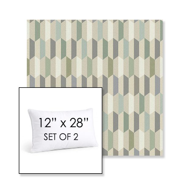 Picture of Precise Spring | Set of 2 | 12" X 28" Sunbrella Outdoor Throw Pillows with Premium Inserts