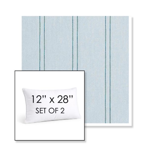 Picture of Wayward Sky | Set of 2 | 12" X 28" Sunbrella Outdoor Throw Pillows with Premium Inserts