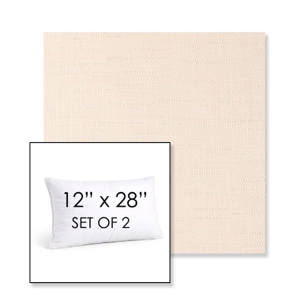 Picture of Willa Cream | Set of 2 | 12" X 28" Sunbrella Outdoor Throw Pillows with Premium Inserts