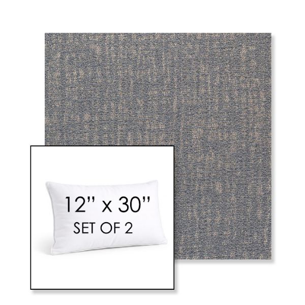 Picture of Abstraction Denim | Set of 2 | 12" X 30" Sunbrella Outdoor Throw Pillows with Premium Inserts