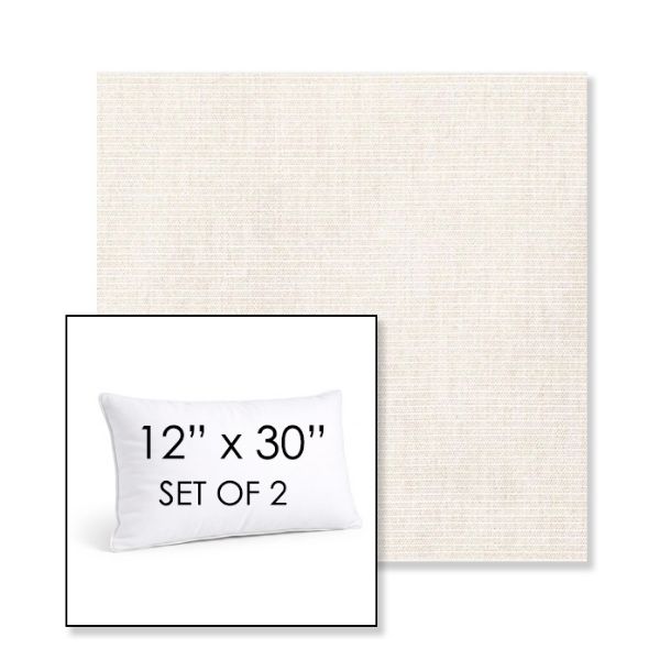 Picture of Ambrose Linen | Set of 2 | 12" X 30" Sunbrella Outdoor Throw Pillows with Premium Inserts