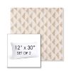 Picture of Etched Angles Cognac | Set of 2 | 12" X 30" Sunbrella Outdoor Throw Pillows with Premium Inserts