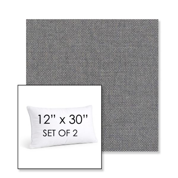 Picture of Proof Slate | Set of 2 | 12" X 30" Sunbrella Outdoor Throw Pillows with Premium Inserts