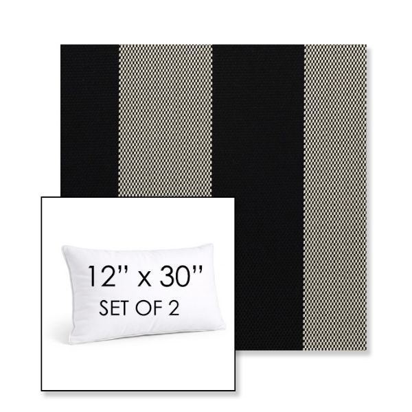 Picture of Rothko Stone Harbor | Set of 2 | 12" X 30" Sunbrella Outdoor Throw Pillows with Premium Inserts