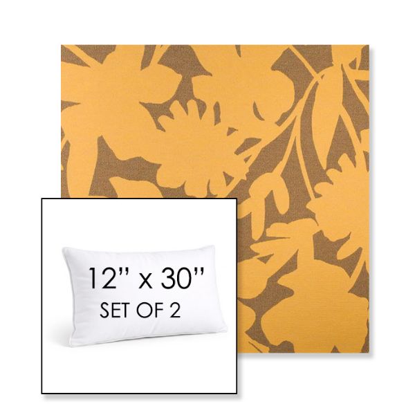 Picture of Sonny Sunshine | Set of 2 | 12" X 30" Sunbrella Outdoor Throw Pillows with Premium Inserts