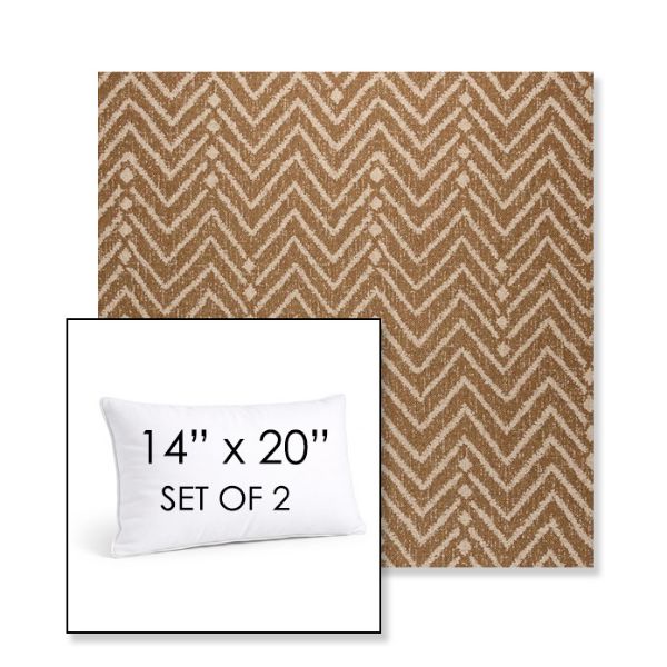 Picture of Argo Toffee | Set of 2 | 14" X 20" Sunbrella Outdoor Throw Pillows with Premium Inserts