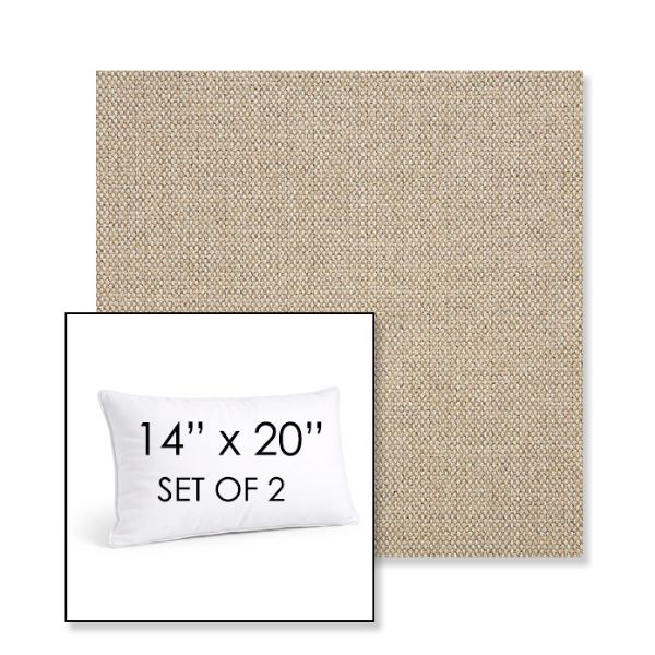 Picture of Blend Sand | Set of 2 | 14" X 20" Sunbrella Outdoor Throw Pillows with Premium Inserts