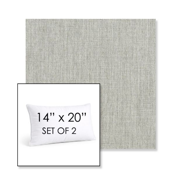 Picture of Canvas Granite | Set of 2 | 14" X 20" Sunbrella Outdoor Throw Pillows with Premium Inserts