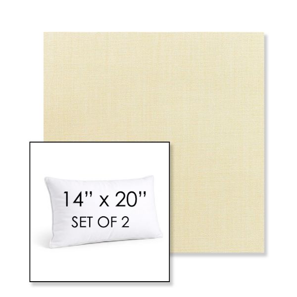 Picture of Canvas Vellum | Set of 2 | 14" X 20" Sunbrella Outdoor Throw Pillows with Premium Inserts