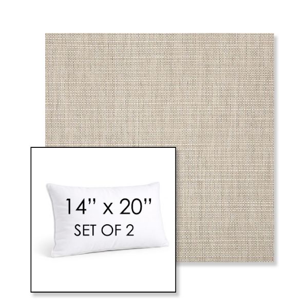 Picture of Echo Ash | Set of 2 | 14" X 20" Sunbrella Outdoor Throw Pillows with Premium Inserts