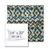 Picture of Inga Green Tea | Set of 2 | 14" X 20" Sunbrella Outdoor Throw Pillows with Premium Inserts