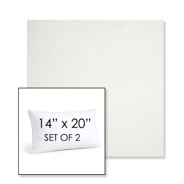 Picture of Pique Salt | Set of 2 | 14" X 20" Sunbrella Outdoor Throw Pillows with Premium Inserts