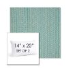Picture of Posh Aqua | Set of 2 | 14" X 20" Sunbrella Outdoor Throw Pillows with Premium Inserts