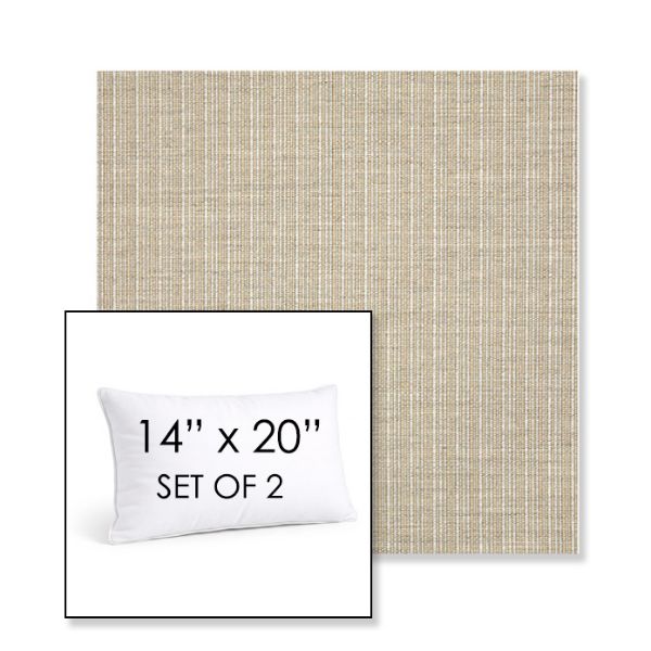 Picture of Proven Dune | Set of 2 | 14" X 20" Sunbrella Outdoor Throw Pillows with Premium Inserts