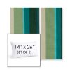 Picture of Beaming Lagoon | Set of 2 | 14" X 26" Sunbrella Outdoor Throw Pillows with Premium Inserts