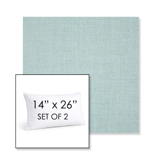 Picture of Bliss Dew | Set of 2 | 14" X 26" Sunbrella Outdoor Throw Pillows with Premium Inserts