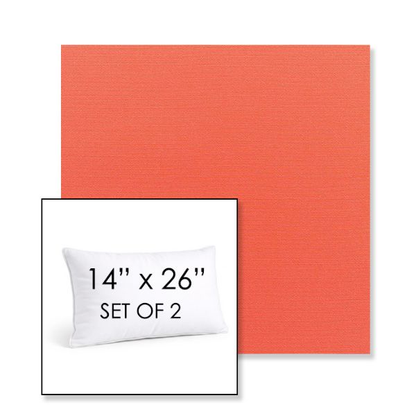 Picture of Canvas Melon | Set of 2 | 14" X 26" Sunbrella Outdoor Throw Pillows with Premium Inserts