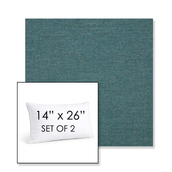 Picture of Cast Lagoon | Set of 2 | 14" X 26" Sunbrella Outdoor Throw Pillows with Premium Inserts
