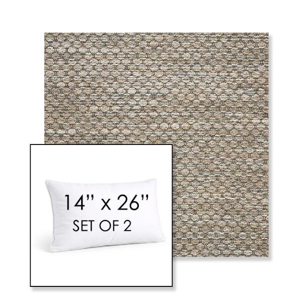 Picture of Litchfield Pebble | Set of 2 | 14" X 26" Sunbrella Outdoor Throw Pillows with Premium Inserts