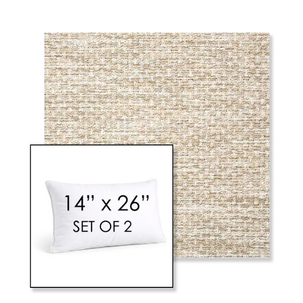 Picture of Litchfield Sand | Set of 2 | 14" X 26" Sunbrella Outdoor Throw Pillows with Premium Inserts