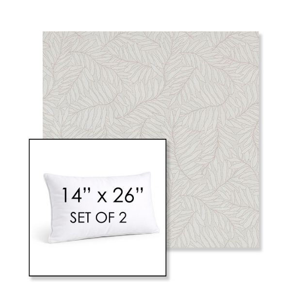 Picture of Lively Parchment | Set of 2 | 14" X 26" Sunbrella Outdoor Throw Pillows with Premium Inserts