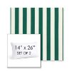 Picture of Mason Forest Green | Set of 2 | 14" X 26" Sunbrella Outdoor Throw Pillows with Premium Inserts
