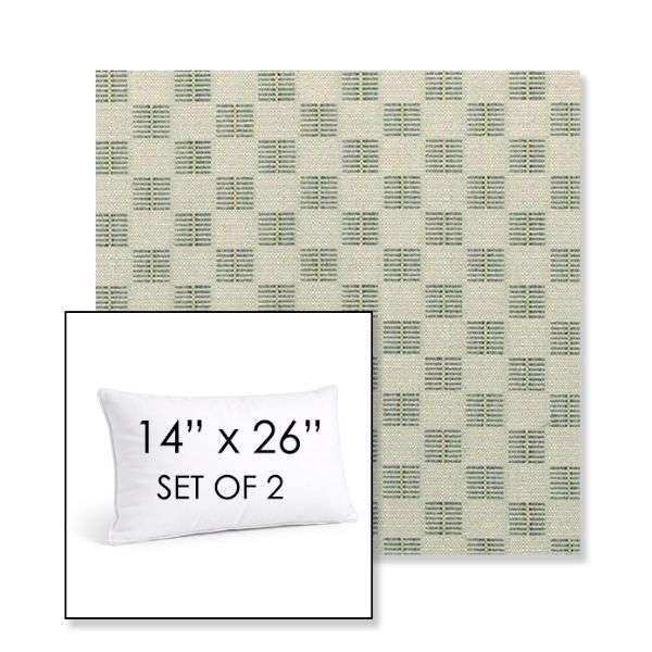 Picture of Mend Juniper | Set of 2 | 14" X 26" Sunbrella Outdoor Throw Pillows with Premium Inserts