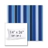 Picture of Milano Cobalt | Set of 2 | 14" X 26" Sunbrella Outdoor Throw Pillows with Premium Inserts