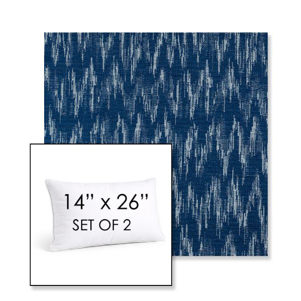 Picture of Mountains Lagoon | Set of 2 | 14" X 26" Sunbrella Outdoor Throw Pillows with Premium Inserts