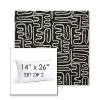 Picture of Nema Newsprint | Set of 2 | 14" X 26" Sunbrella Outdoor Throw Pillows with Premium Inserts